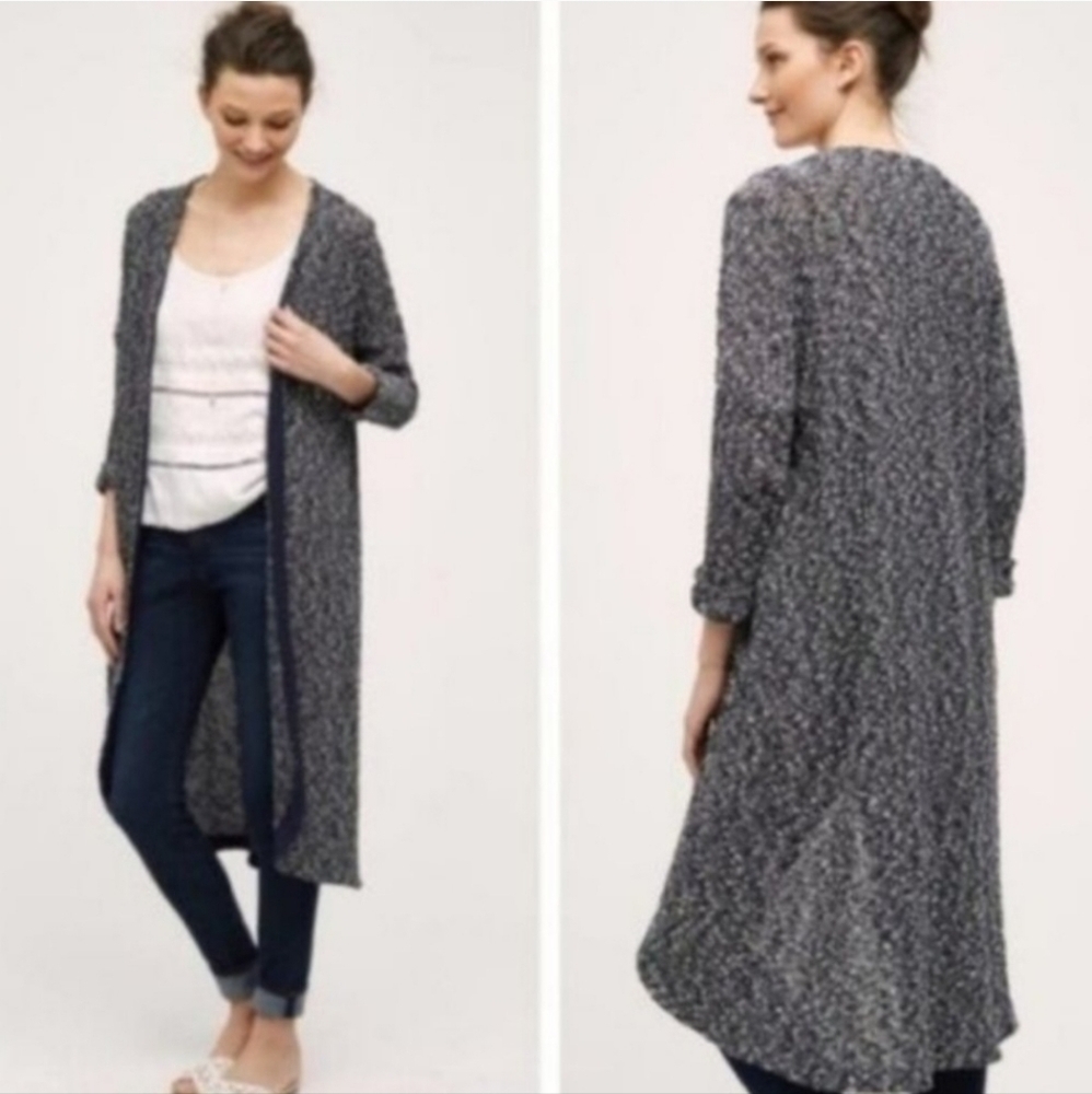 Anthropologie Dolan Oak Street Speckled Duster Cardigan Sweater - Picture 5 of 5